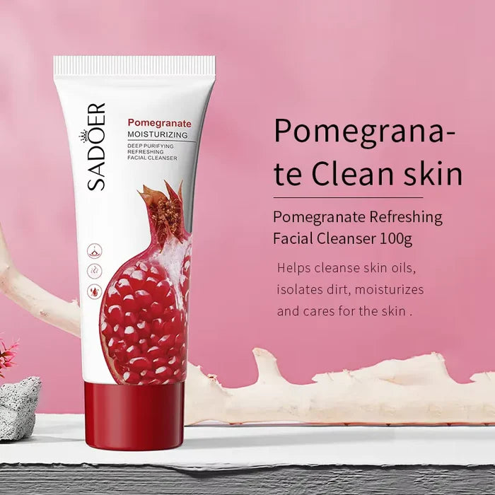 SADOER Pomegranate Moisturizing Facial Cleanser Cleansing Foam Face Wash 100g SD36520