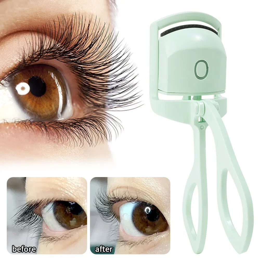 1PC Portable Electric Heated Eyelash Curler Comb Eye Lash Perm Long Lasting Eyelashes Curls Thermal Eyelash Curler Makeup Tools
