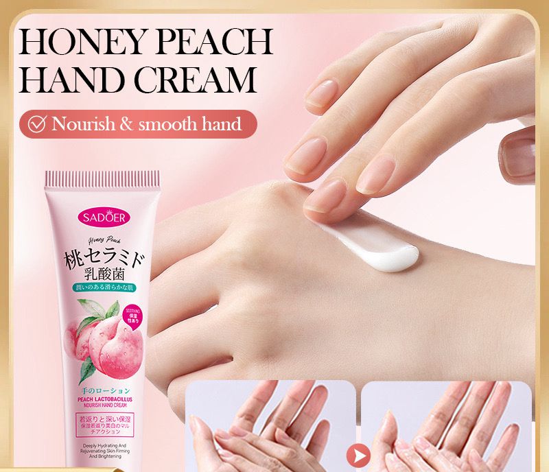 Sadoer Honey Peach  Lactobacillus Hydrate Hand Cream