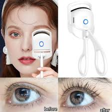 1PC Portable Electric Heated Eyelash Curler Comb Eye Lash Perm Long Lasting Eyelashes Curls Thermal Eyelash Curler Makeup Tools