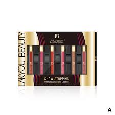 Lackyou Beauty pack of 6 Soft Matte Liquid Lipstick Waterproof Moisturizing