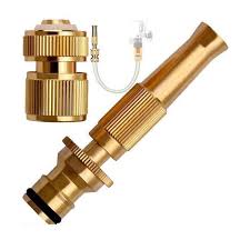 Brass Adjustable Spray Hose Nozzle High Pressure Straight Copper Nozzle For Car Wash Watering Flower For Garden Hose