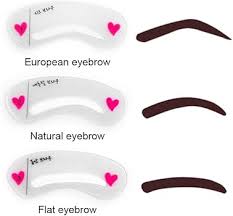 3Pcs Reusable Eyebrow Stencil Set Eye Brow DIY Drawing Guide Styling Shaping Grooming Template Card