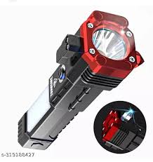 Portable USB Rechargeable LED Flashlight With Hammer Torch Waterproof