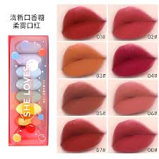 8 color cute Mini Lipstick matte velvet capsules light color water proof long lasting