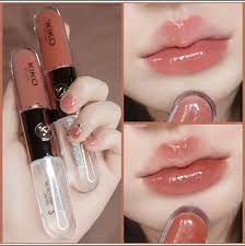 Double-headed Moisturizing Long Lasting Waterproof Non-stick Cup Lipstick Mirror Crystal Glossy Lip Gloss , glossy lip gloss korean , lip gloss , transparent lip gloss , liquid lipsticks