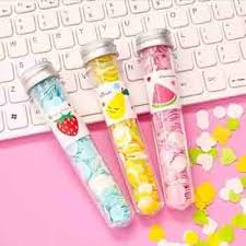 Portable Mini Body Washing Bath Test Tube Confetti Foaming Flower One time Paper Soap Slice , paper soap for school