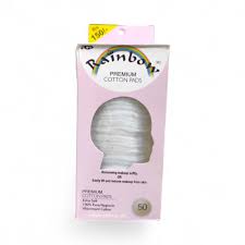 50 pcs Rainbow Makeup Removal Cotton Pad Set