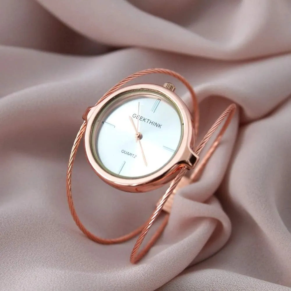 FASHIONWATCHES Fashion Quartz Watch Women Bracelet Ladies Rose Gold Watch For Girl