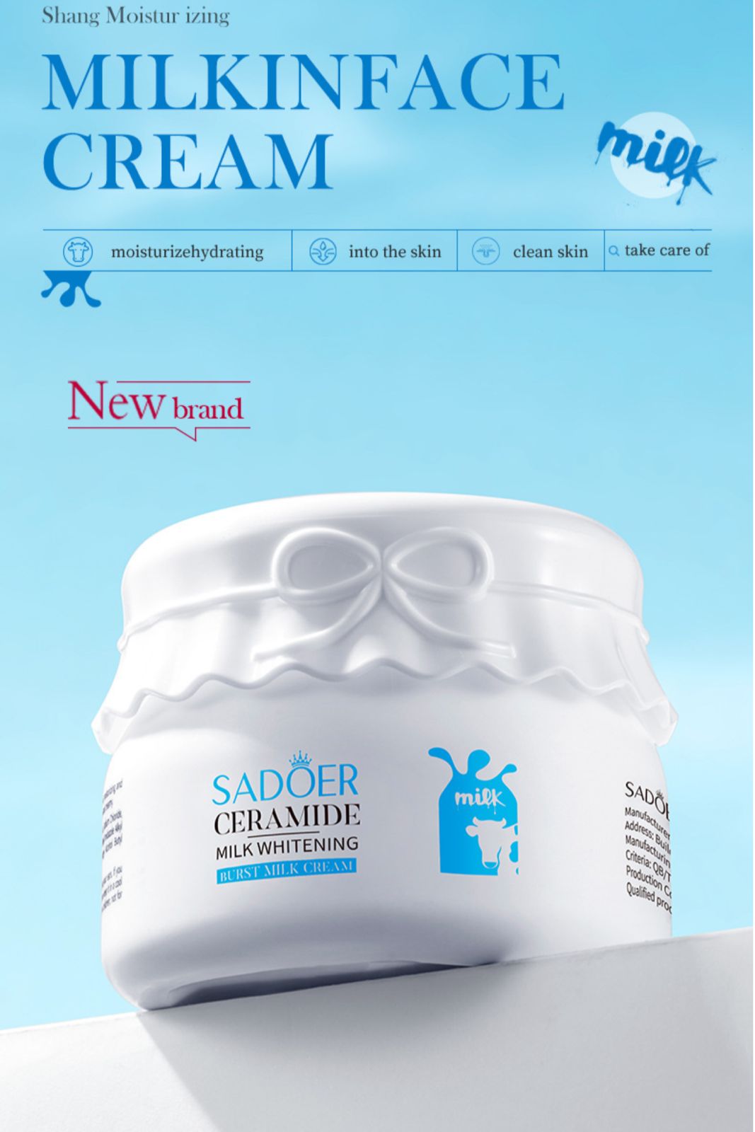 Sadoer Ceramide Milk Whitening Milk Plus Face Cream