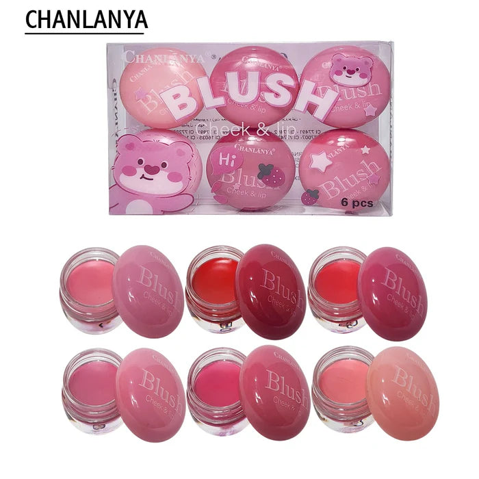 Chanlaya 6pcs Cheek & Lip Creamy Blush