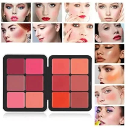 12 Color Ultra HD Powder Blush On Concealer Palette Kit Matte Invisible Cover Cream Blushes