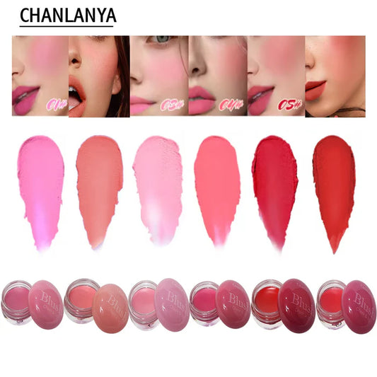 Chanlaya 6pcs Cheek & Lip Creamy Blush
