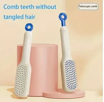 HepaMart Self-Cleaning Anti-Static Hair Brush with Retractable Bristles, Magic One-Click Cleaning, Scalable Rotating Lifting Massage Comb, and Anti-Hair Entangled Features for All Hair Types.