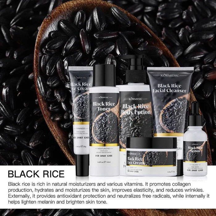 KORMESIC Pack of 05 Refreshing and natural skin care moisturizing black rice series