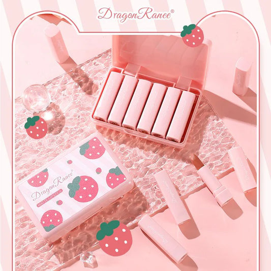 Dragon Ranee Strawberry Matte Velvet Lipstick Set of 6 DR24