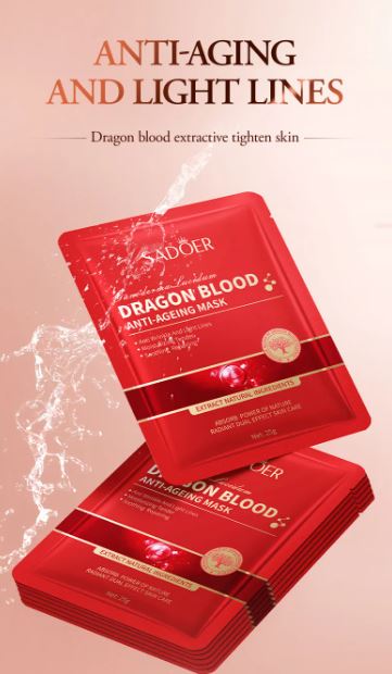 SADOER Dragon Blood Anti-Aging Facial Mask Moisturizing Hydrating Mask