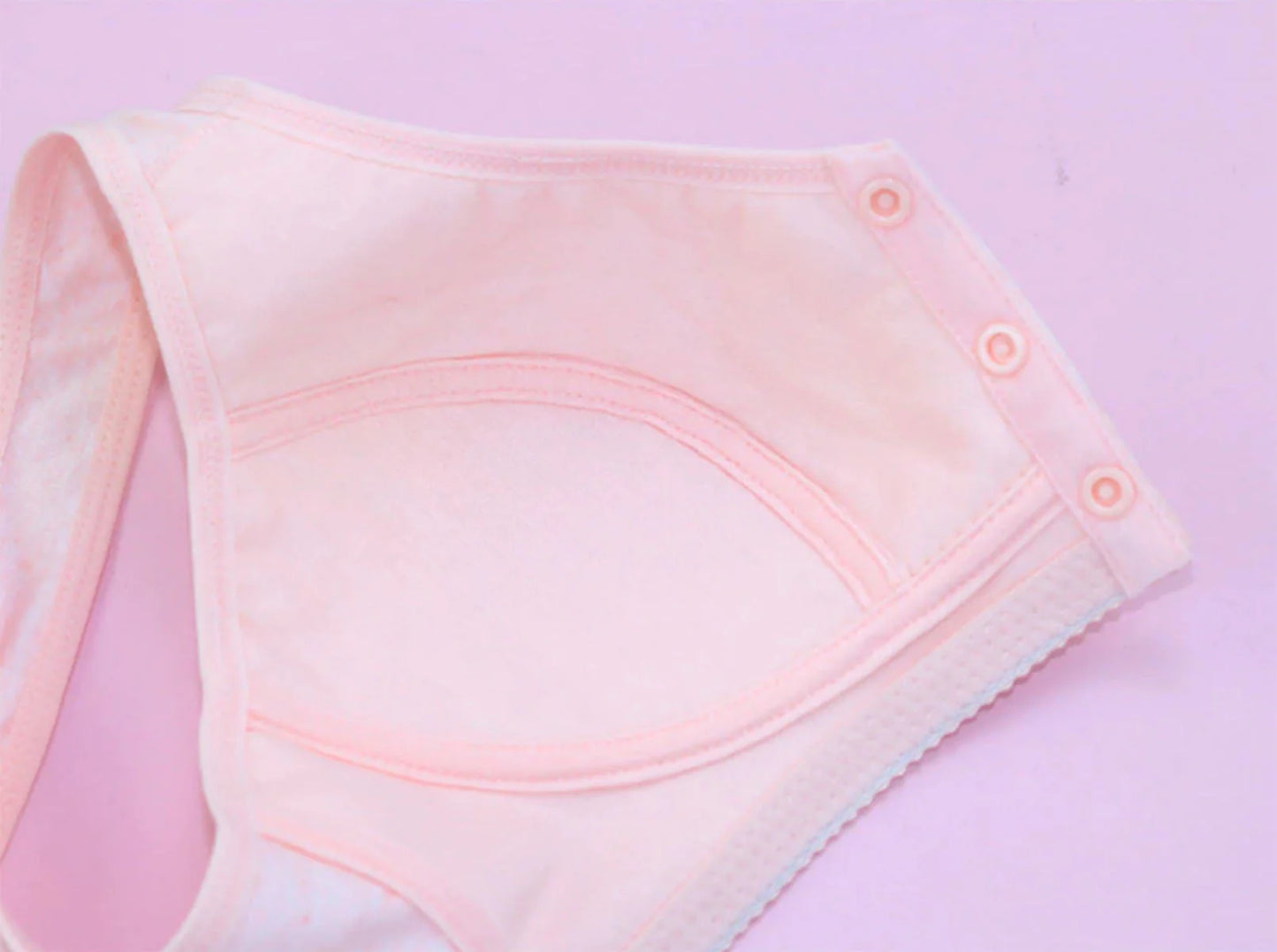 Comfortable Solid Seamless Front Button Nursing Bra-105