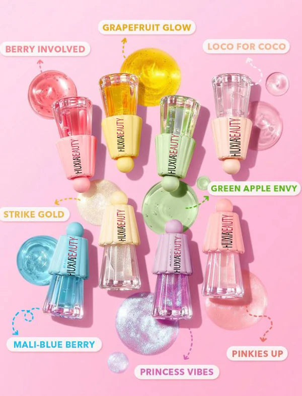 Water Light Lip Gloss Jelly Lipstick Lip Plumping Oil With Big Brush Head Moisturizing Nourishing Lip Glaze