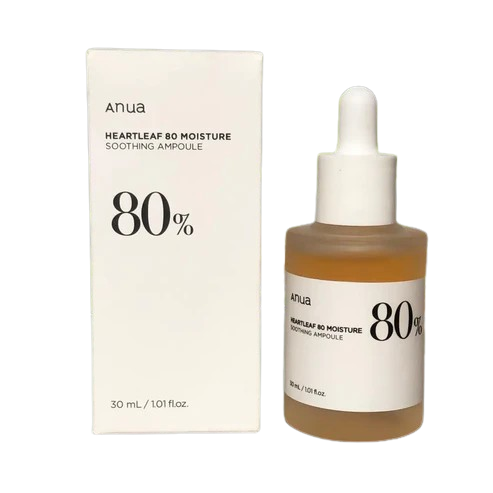Anua Heartleaf 80% Moisture Soothing Ampoule.