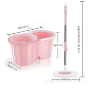 Amazing Double Bucket Mop Rotating Automatic Hand Free Washing Mop