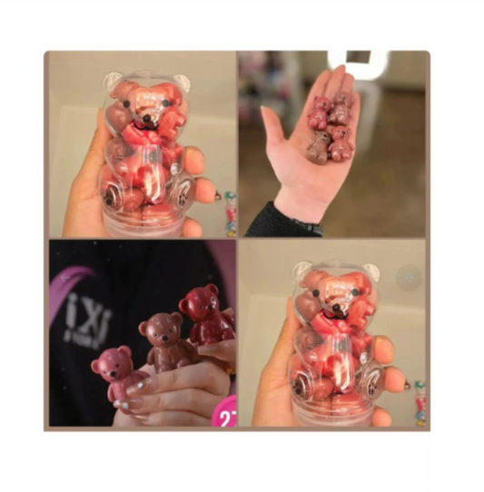 Bear 12pcs Bear Mini Lip Gloss Jar