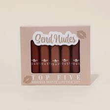 comet pack of 6 Lipstick & Lip Gloss Duo: 5 Matte Shades