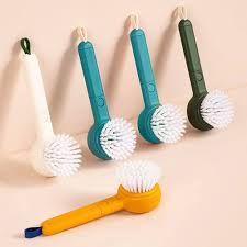 High Quality Bath Sponge 2 IN 1 Long Handle Bath Body Brush with Soft Loofah Bristles Back Scrubber with Curved Long Handled Shower Brush for Wet or Dry Bath Shower Sponge Back Scrubber Brush