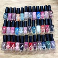 Miss Rose Pack of 36 Peel Off Nail Polishes Beautiful Colors