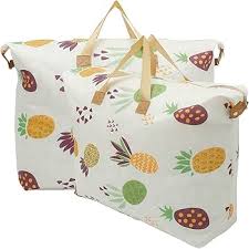 Portable Cartoon Pattern Storage Bag With Zipper Lightweight Dustproof