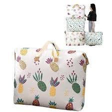 Portable Cartoon Pattern Storage Bag With Zipper Lightweight Dustproof