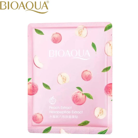 BIOAOUA 1 Piece Peach Facial Mask Moisturizer Face Sheet Mask