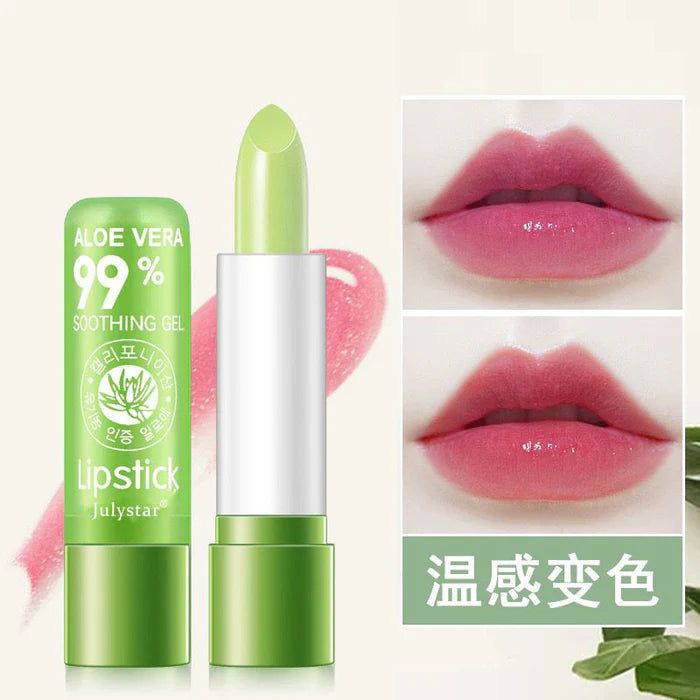 1PC Natural Aloe Vera Moisturizing Lip Balm & Long-Lasting Waterproof Lipstick 3.4g D3007