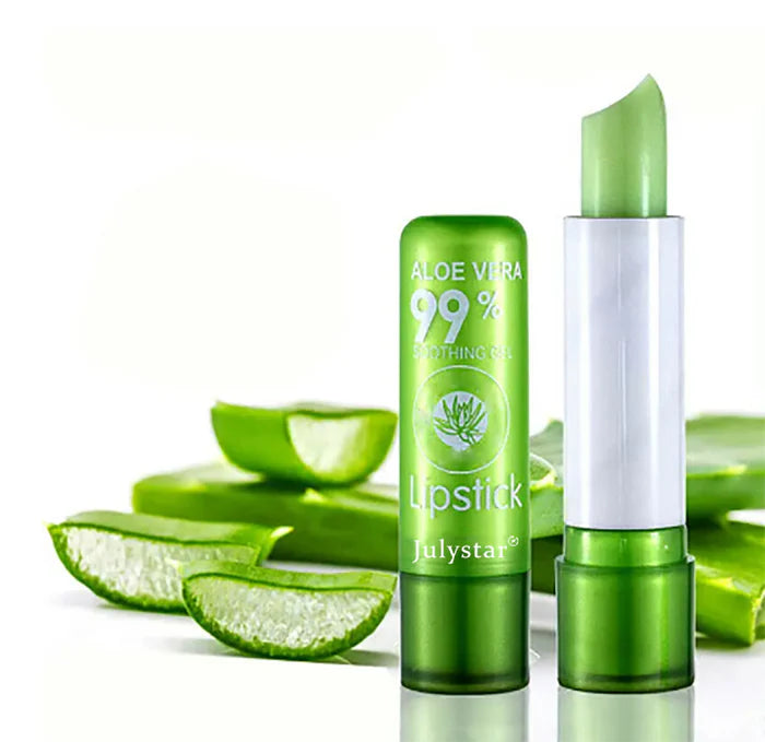1PC Natural Aloe Vera Moisturizing Lip Balm & Long-Lasting Waterproof Lipstick 3.4g D3007