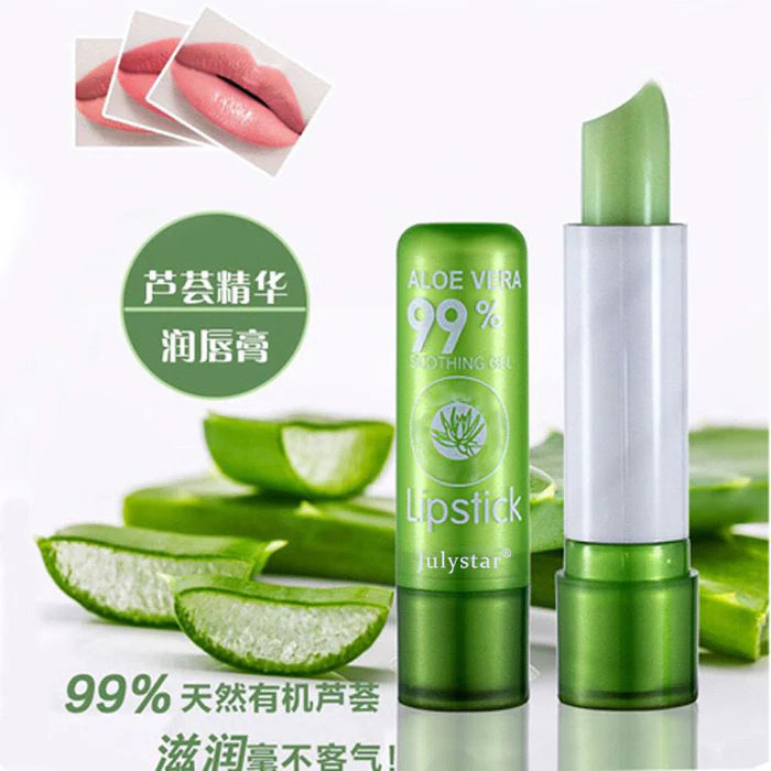 1PC Natural Aloe Vera Moisturizing Lip Balm & Long-Lasting Waterproof Lipstick 3.4g D3007