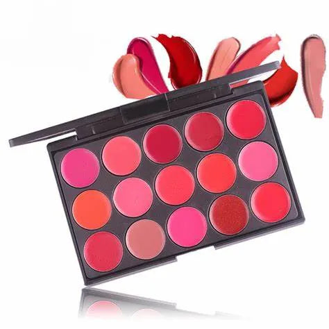 Miss Rose Matte Nourishing Lip Cream Palette (15 Colors)